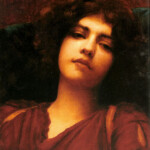 John William Godward'ın 1904 yılında yaptığı Hülyalara Dalmak (Reverie) adlı tablosu. Özel koleksiyonda yer alan eser, 25.5cm x 23cm boyutlarındadır. John-William-Godward-Dalgınlık