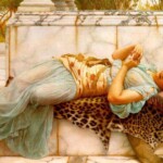 Godward'ın 1892 yılında tamamladığı neoklasik üsluptaki eseri: Nişanlı. 43.2cm x 83.8 cm boyutlarında olan yağlı boya tablo, Londra'daki Guildhall Sanat Galerisi'nde konumlanmaktadır. John-William-Godward-Nişanlı