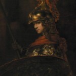 Rembrandt Harmenszoon van Rijn(1606-1669) imzası taşıyan Pallas Athene(1665) adlı yağlı boya tablo. Lizbon'daki Museu Calouste Gulbenkian'da konumlanmakta olan eser, 118cm x 91cm boyutlarındadır. Rembrandt-Pallas-Athene