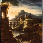 Akşam Kemerli Köprü Manzarası(1818) - Theodore Gericault 250.2cm x 219.7cm boyutlarında olan eser, New York'daki Metropolitan Sanat Müzesi'nde sergilenmektedir. kşam Kemerli Köprü Manzarası(1818)-Theodore Gericault